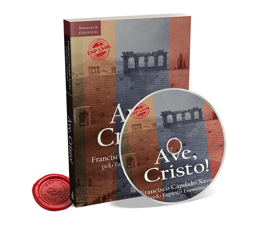 Portada Audiolibro Ave Cristo dictado por Emmanuel al médium Francisco Cándido Xavier en pdf