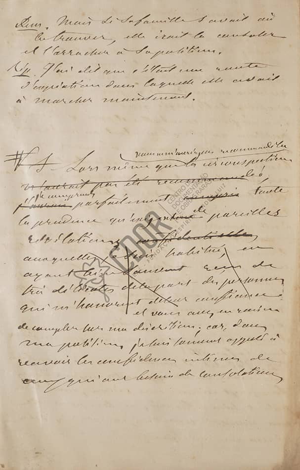 Carta manuscrita de Allan Kardec a la señora Van Calcar página 4