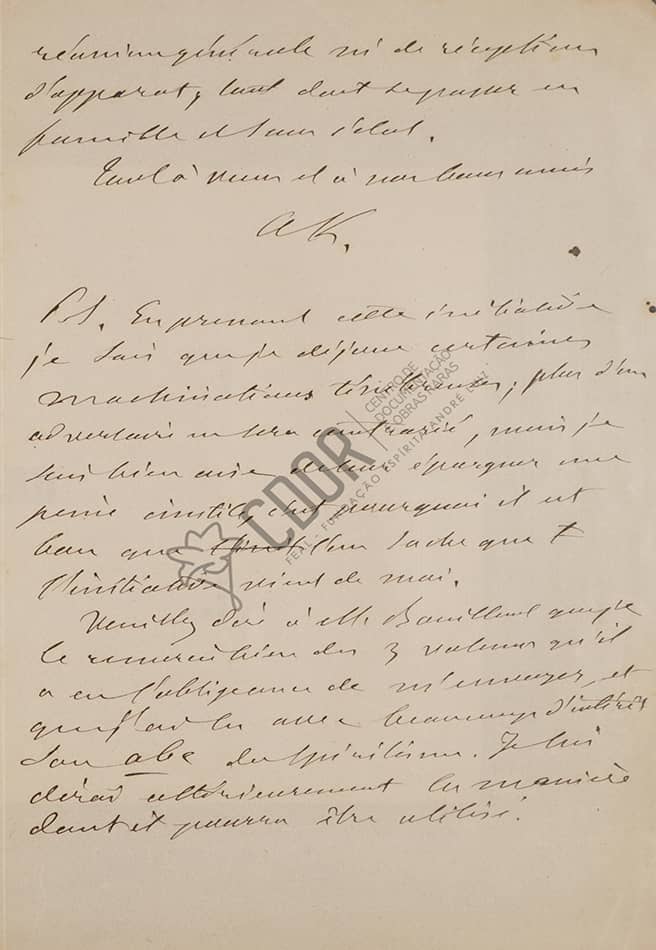 Carta de Allan Kardec a Villon 25-07-1863 Página 3