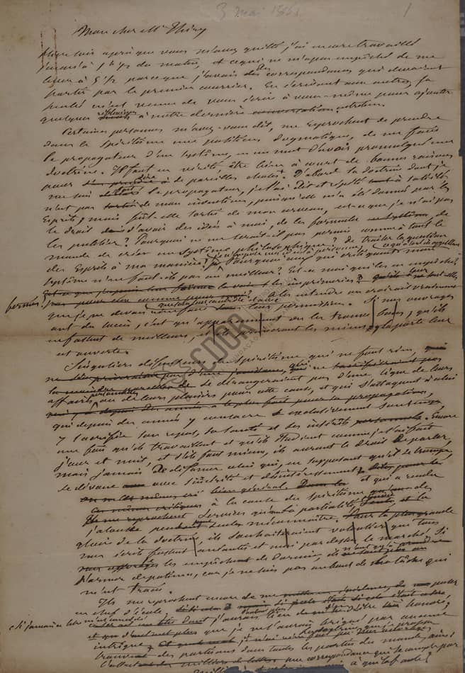 Carta de Allan Kardec a Thiry 03-05-1861 Página 1
