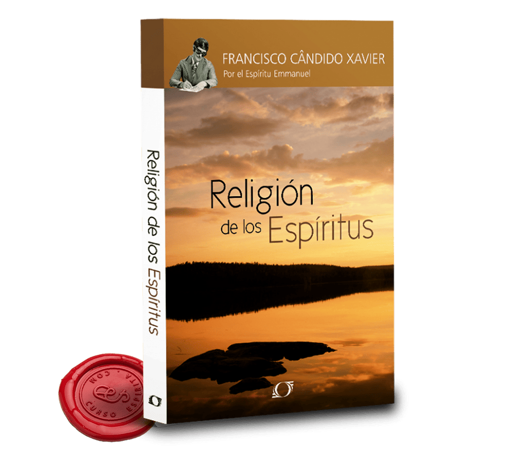 Portada Religión de los Espíritus por Emmanuel a través de la psicografía de Chico Xavier